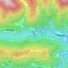 滝沢ダムの地形図、標高、地勢