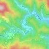北秋川の地形図、標高、地勢