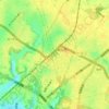 美しの森公園の地形図、標高、地勢