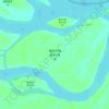 嘎牛户西套子1号岛の地形図、標高、地勢