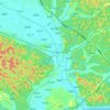 宁江の地形図、標高、地勢