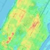 中央公園の地形図、標高、地勢