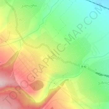 Shashianiの地形図、標高、地勢