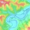 琅鶴湖の地形図、標高、地勢