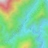 赤石ダム湖の地形図、標高、地勢
