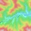 佐治川ダムの地形図、標高、地勢