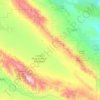 San Andreas Faultの地形図、標高、地勢