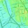 別所沼公園の地形図、標高、地勢
