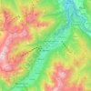 Stubaitalの地形図、標高、地勢
