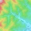 明神湖の地形図、標高、地勢
