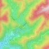 太田川ダムの地形図、標高、地勢