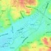 元八事公園の地形図、標高、地勢
