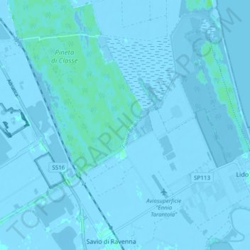 Fiume Bevanoの地形図、標高、地勢