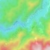 藤原ダムの地形図、標高、地勢