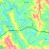 梅潭河の地形図、標高、地勢