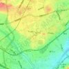旭ヶ丘中央公園の地形図、標高、地勢