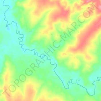 Rio Arinosの地形図、標高、地勢
