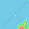 伊釈加釈島の地形図、標高、地勢