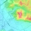 いわみざわ公園の地形図、標高、地勢