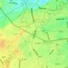 ひばりヶ丘北一丁目第1緑地の地形図、標高、地勢