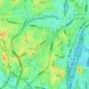 八芳園の地形図、標高、地勢