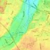馬場第二公園の地形図、標高、地勢