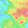 首里城公園の地形図、標高、地勢