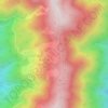 天空の池の地形図、標高、地勢