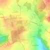 Château de Coursonの地形図、標高、地勢