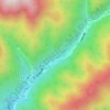 瀬戸谷川の地形図、標高、地勢