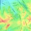 荒池の地形図、標高、地勢