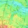 戸山公園の地形図、標高、地勢