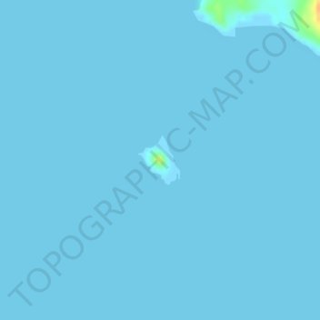 竹岛の地形図、標高、地勢