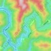 生見川ダムの地形図、標高、地勢