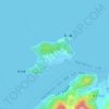 三角島の地形図、標高、地勢