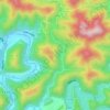 愛川の地形図、標高、地勢