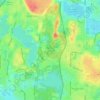 Hyland Lake Park Reserveの地形図、標高、地勢