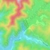 奈良俣ダムの地形図、標高、地勢