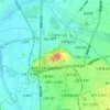 上野公園の地形図、標高、地勢