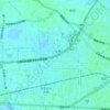 三陸道沿いの緩衝緑地の地形図、標高、地勢