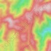 八丁平の地形図、標高、地勢