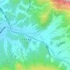 島田川の地形図、標高、地勢