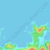 小黒島の地形図、標高、地勢