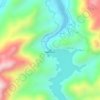 欧阳海水库大坝の地形図、標高、地勢