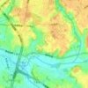 山野辺公園の地形図、標高、地勢