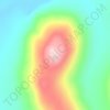 Hiddenの地形図、標高、起伏