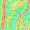 重慶市の地形図、標高、起伏