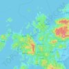 鵜瀬島の地形図、標高、起伏