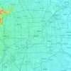 北京市の地形図、標高、起伏