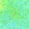 天津市の地形図、標高、起伏